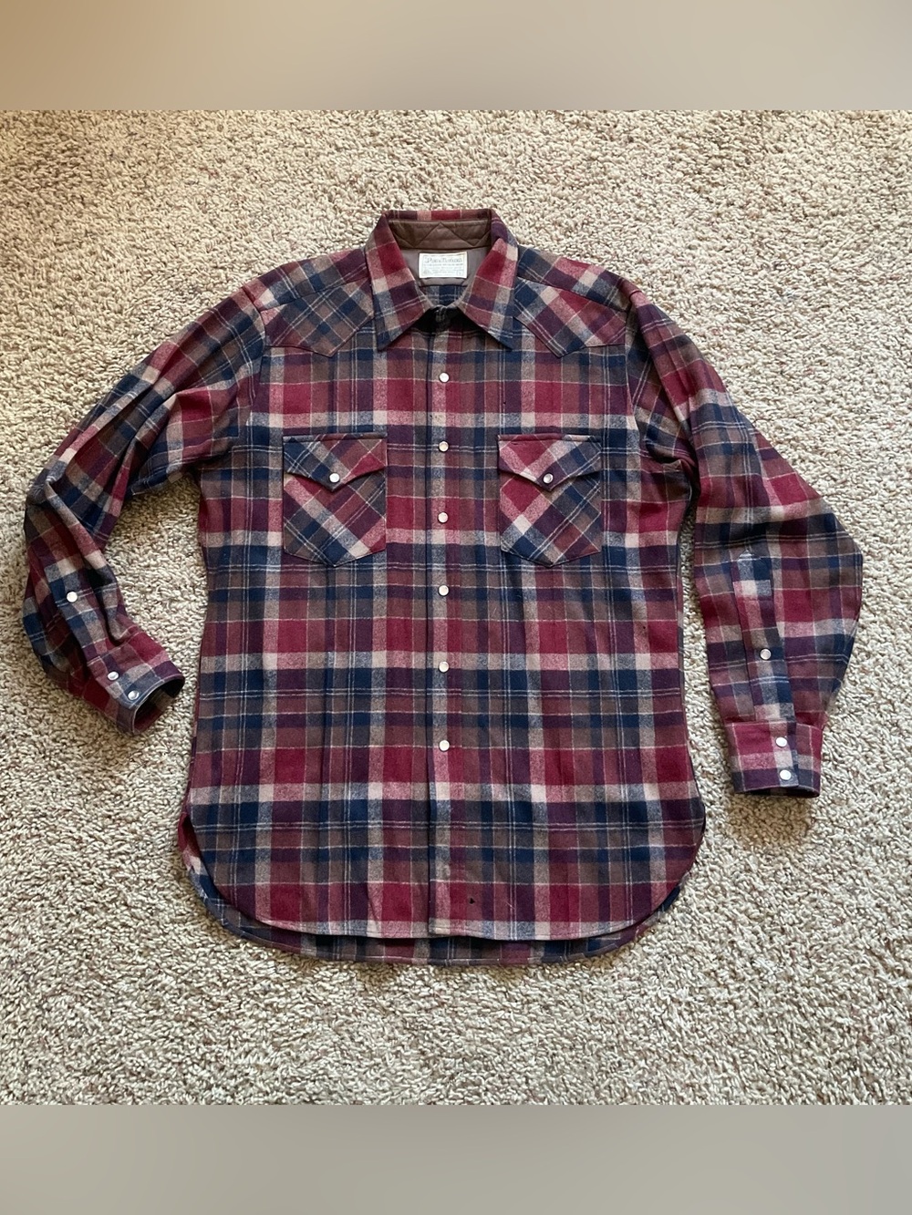 Vintage 70’s Pendleton Westerncore Cowboycore Shirt Men’s Large Wool Pearl Snaps